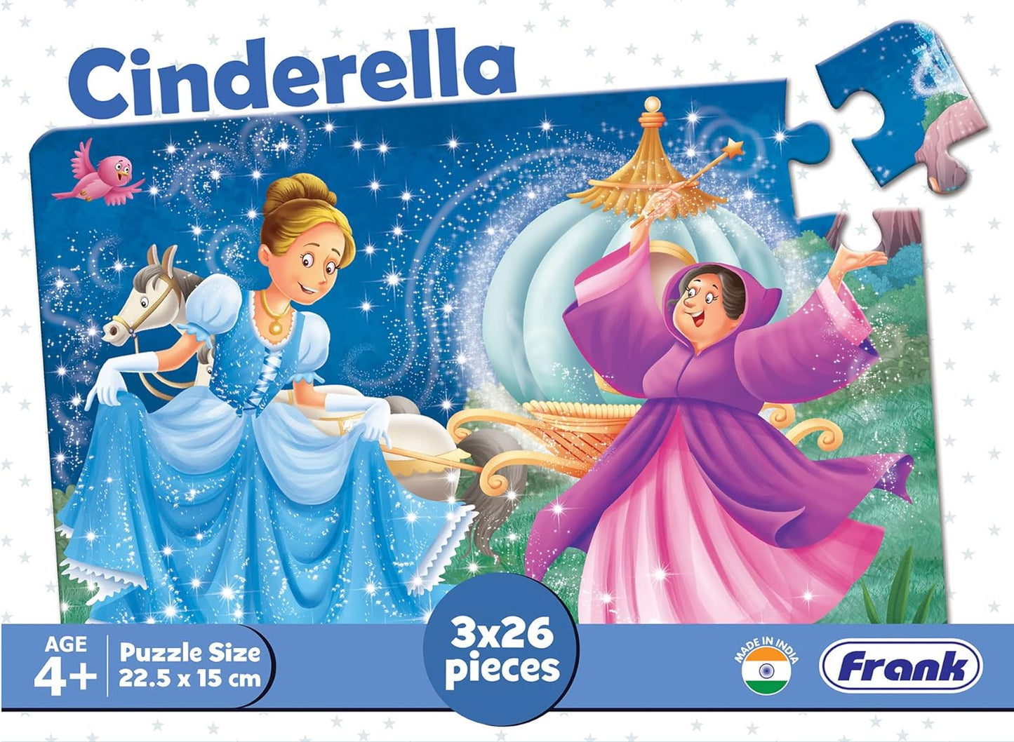 Frank - Cinderella 3 x 26 pcs Jigsaw Puzzles for Kids for Age 4 Years Old and Above