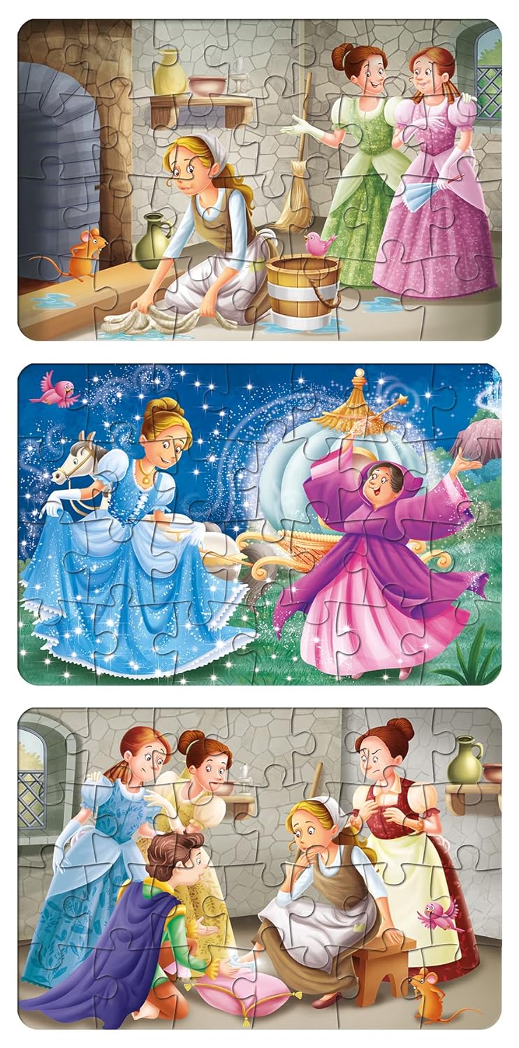 Frank - Cinderella 3 x 26 pcs Jigsaw Puzzles for Kids for Age 4 Years Old and Above
