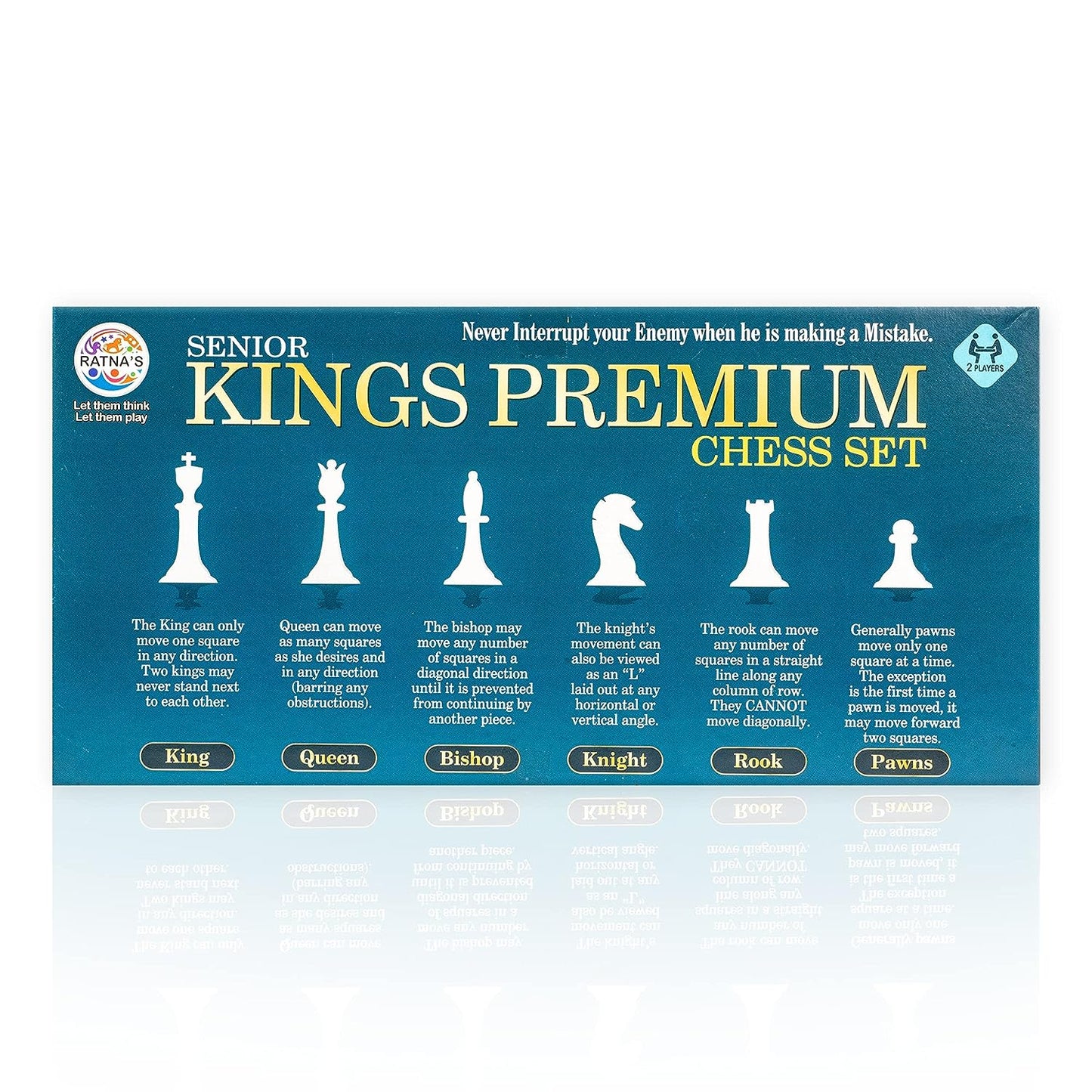 RATNA'S Strategy Game Kings Premium Chess Set for Kids with Logical and Strong Mind to Enhance Their Logical Thinking and Concentration (Big, Multicolour)