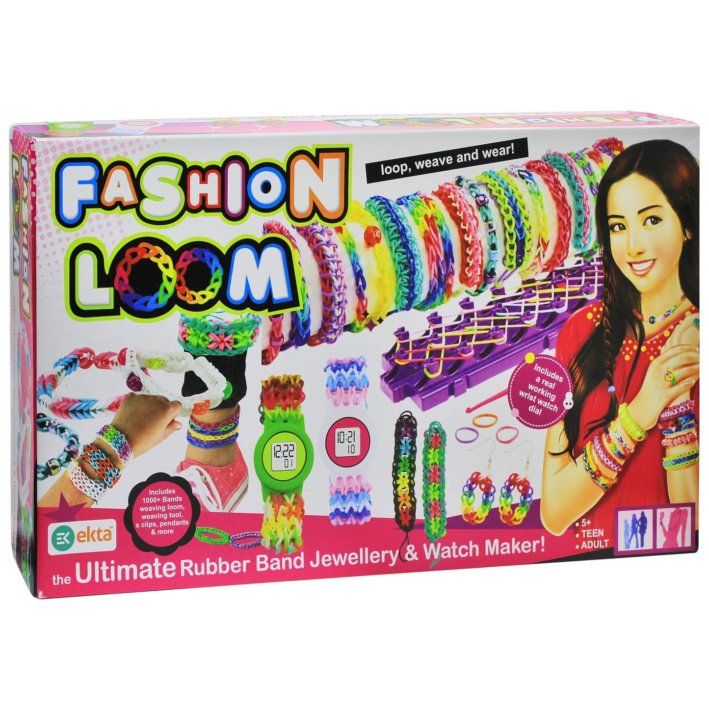 ekta fashion loom jumbo band jewelery & watch maker- Multi color