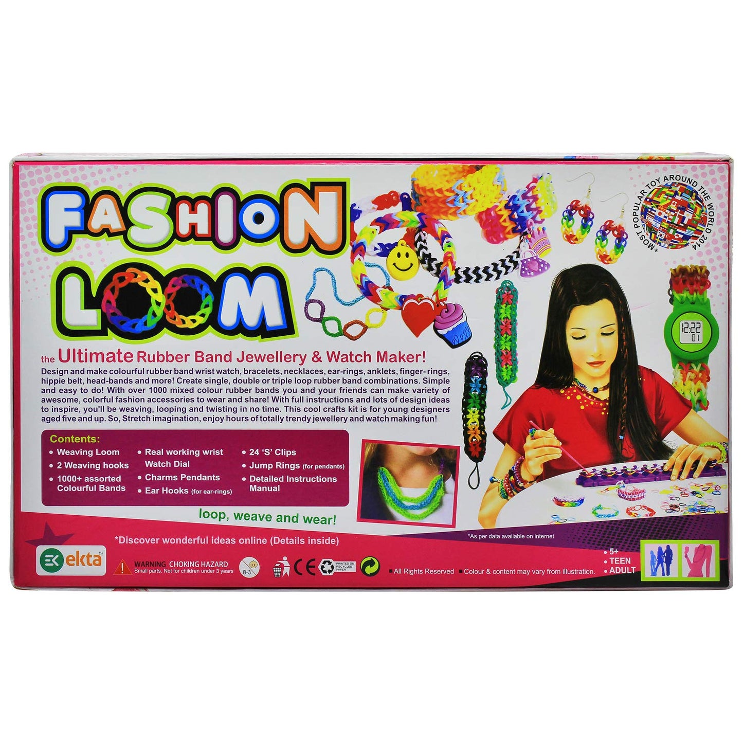 ekta fashion loom jumbo band jewelery & watch maker- Multi color