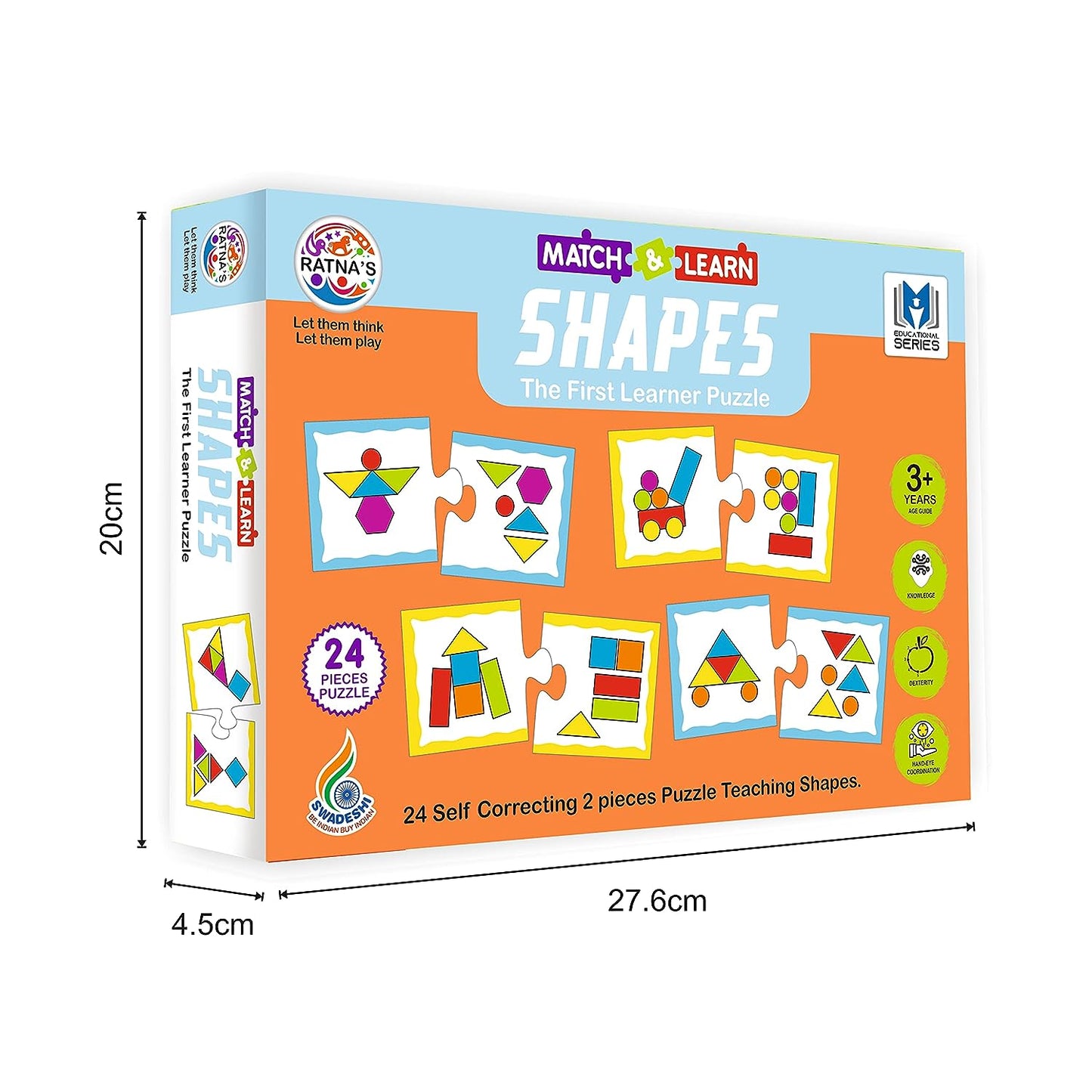 RATNA'S Educational Jigsaw Puzzle Range for Kids (Match The Shapes)
