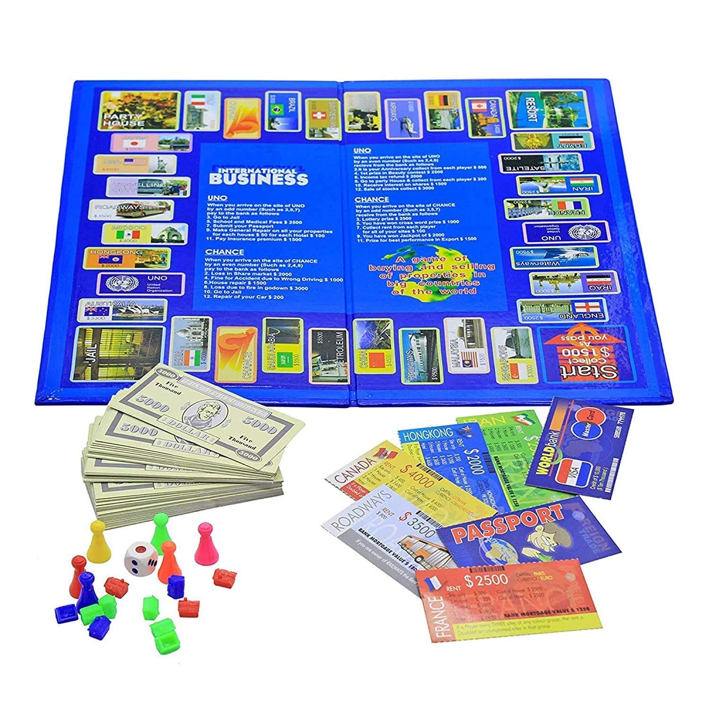 EKTA International Business Game with Folding Board Set for Kids (Multicolor)