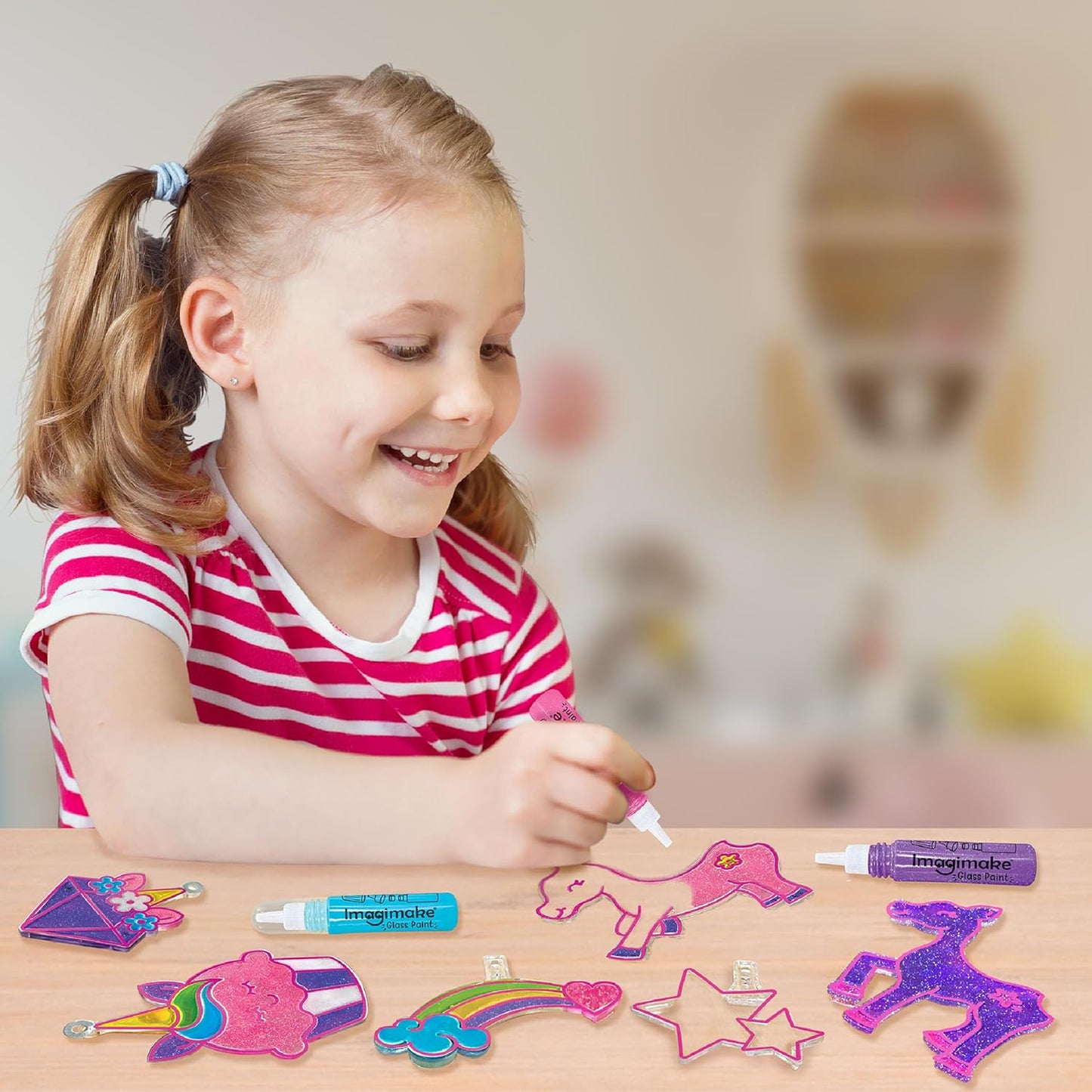 Imagimake Window Art Unicorn | Glass Painting Kit | Art and Craft Kit for Girls 6-8 | Toys for Girls | Sun Catcher Kit | Unicorn Gifts for Girls Age 6-8 | Birthday Gift for Girls 5+ Years