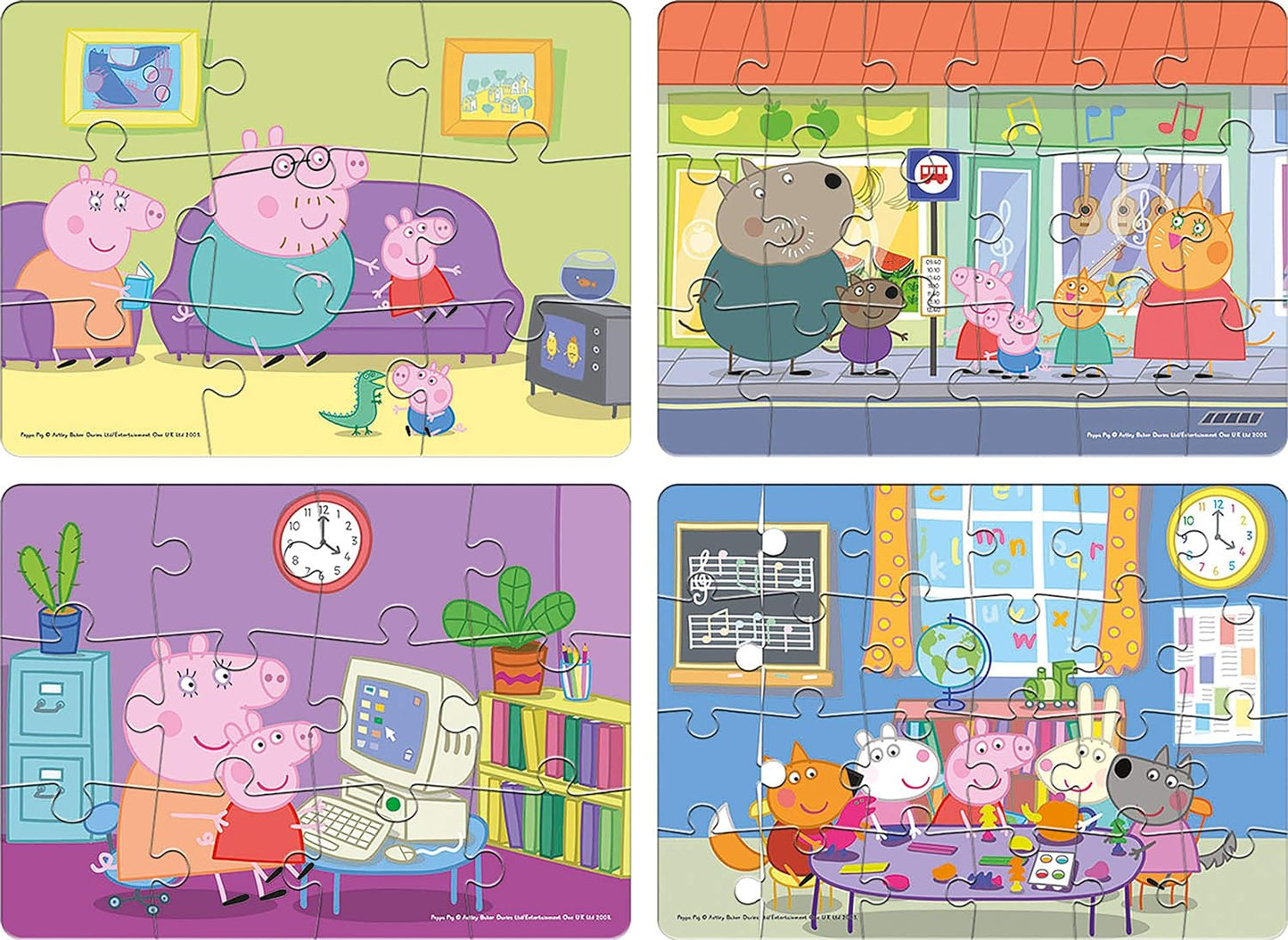 Frank Peppa Pig - 4 in 1 Puzzle (9, 12, 18, 24) (2537673)