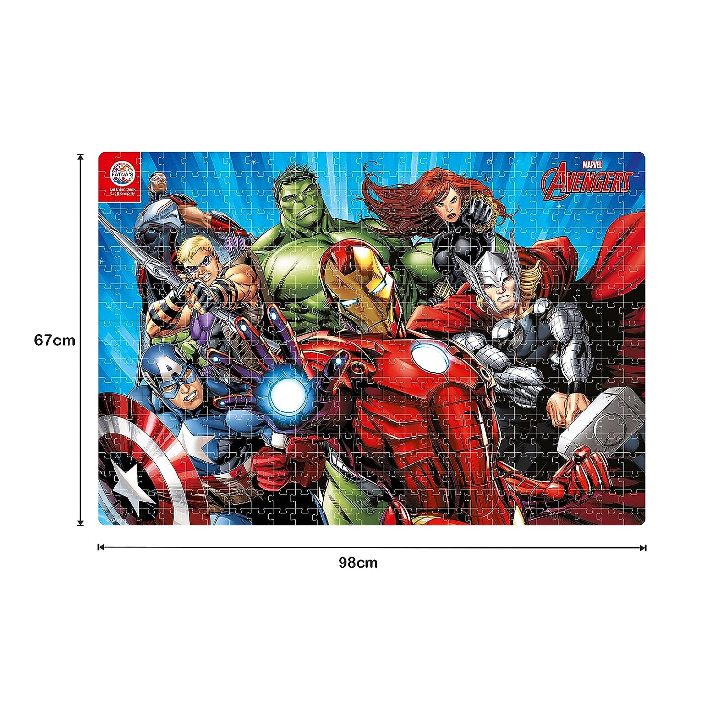 Ratna's Marvel Avengers 500 Pieces Jumbo Floor Jigsaw Puzzle (Size: 98 cm x 67 cm)
