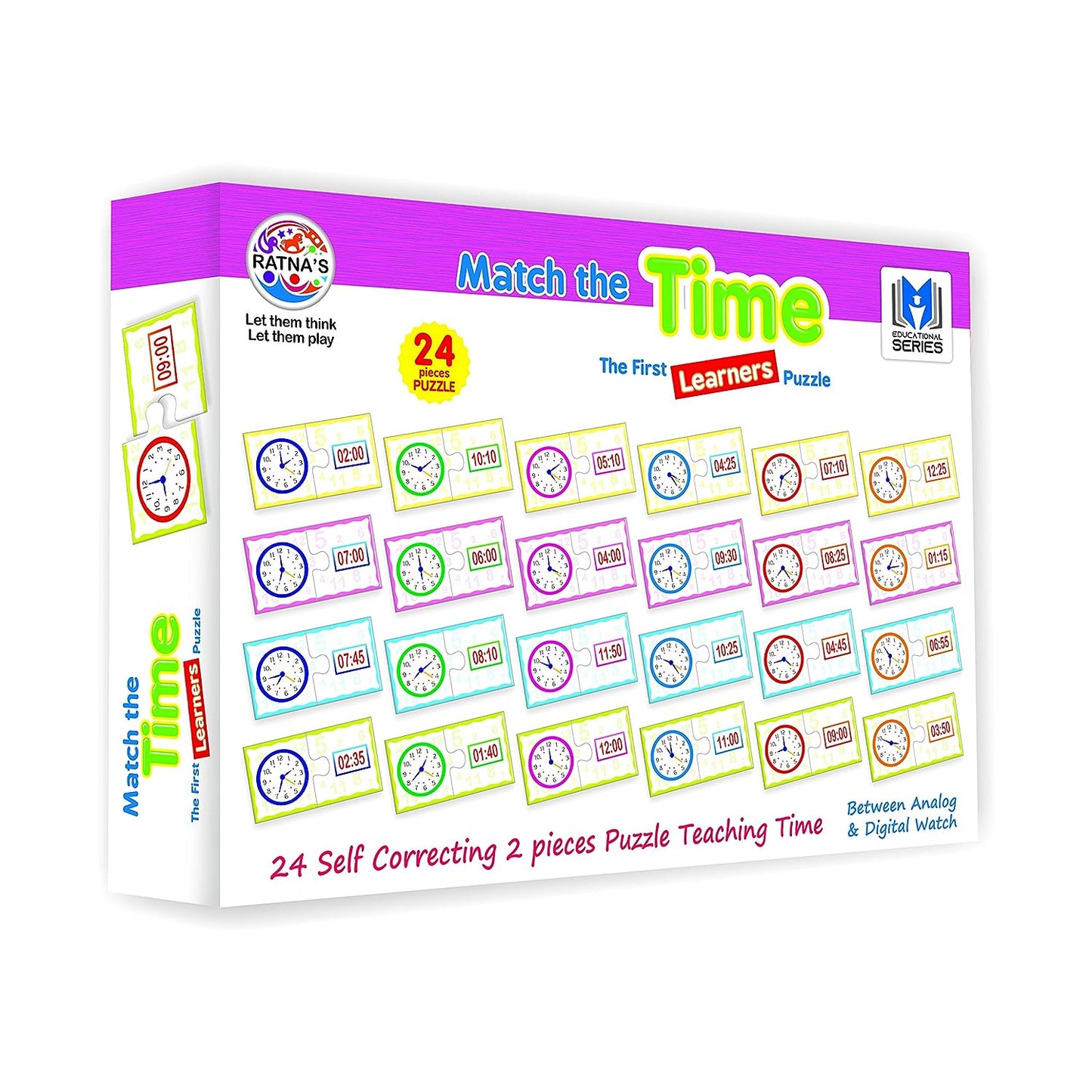 RATNA'S Educational Jigsaw Puzzle Range for Kids (Match The TIME)