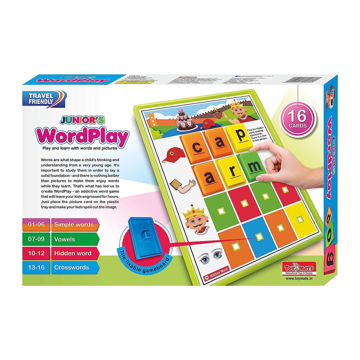 Toymate Wordplay Junior(Spelling N Picture Learning)Colourful Educational Fun Games for 3 Years Kids