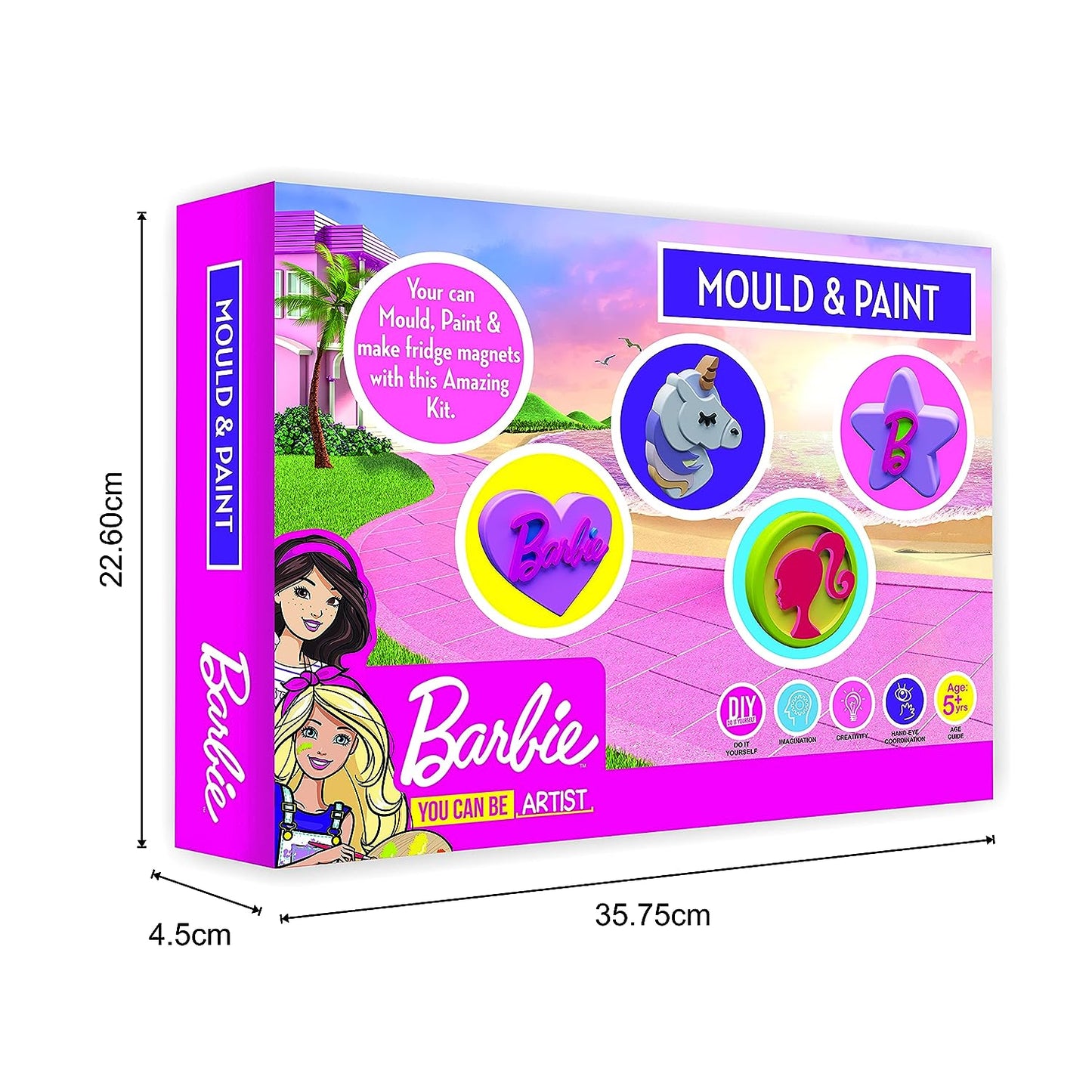 Barbie Mould and Paint.(4 Moulds Given Inside.)