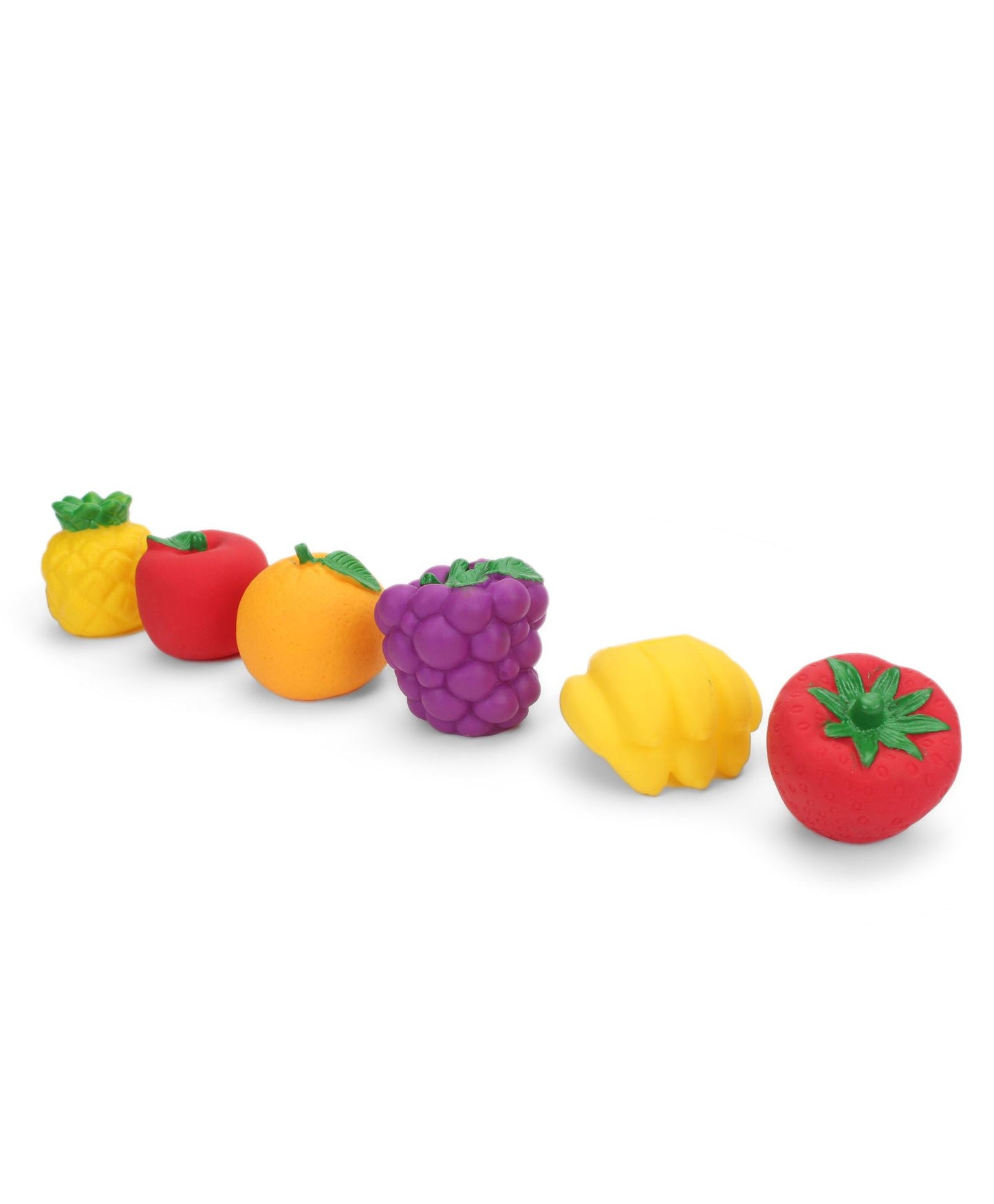 Ratnas Squeaky Toys Fruits 6 Pieces - (Colors & Fruits May Vary)