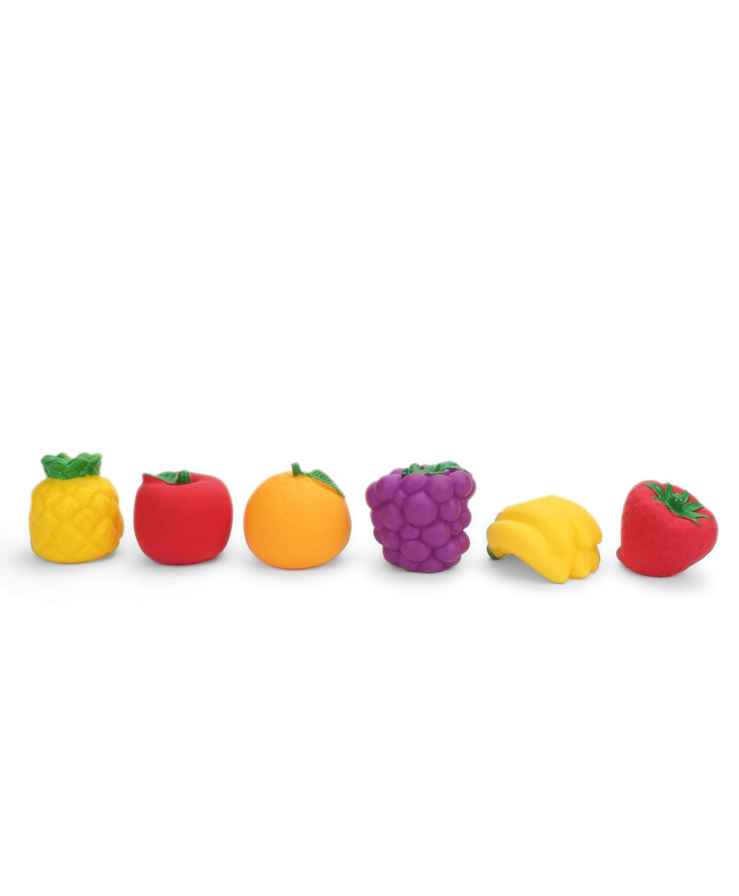 Ratnas Squeaky Toys Fruits 6 Pieces - (Colors & Fruits May Vary)