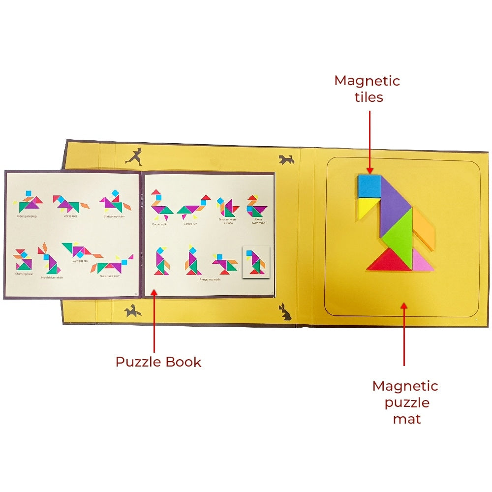 Tangram Junior - Magnetic Brain Game for 5 Years & Above