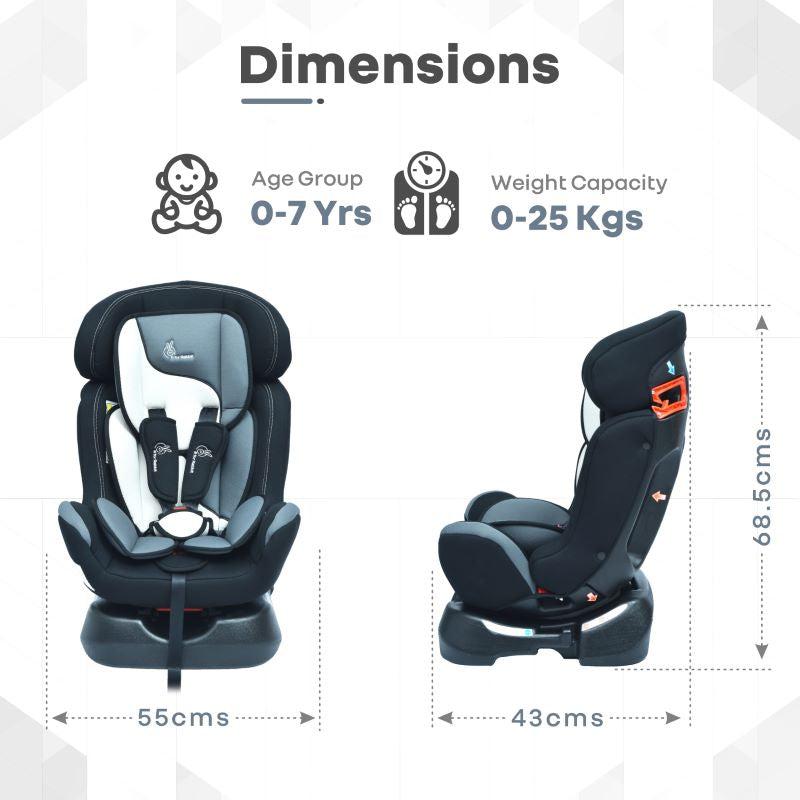 R for Rabbit Jack N Jill Grand Baby Car Seat for 0 to 7 Years, 3 Position Recline, 5-Point Safety Harness, Washable Seat Cushion, Certified Safety