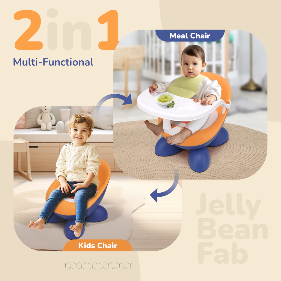 R for Rabbit Jelly Bean Fab 2 in 1 Multipurpose Kids Chair and Meal Chair