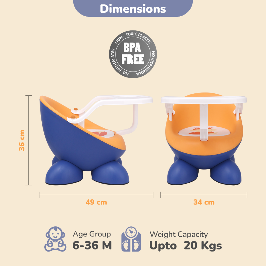 R for Rabbit Jelly Bean Fab 2 in 1 Multipurpose Kids Chair and Meal Chair