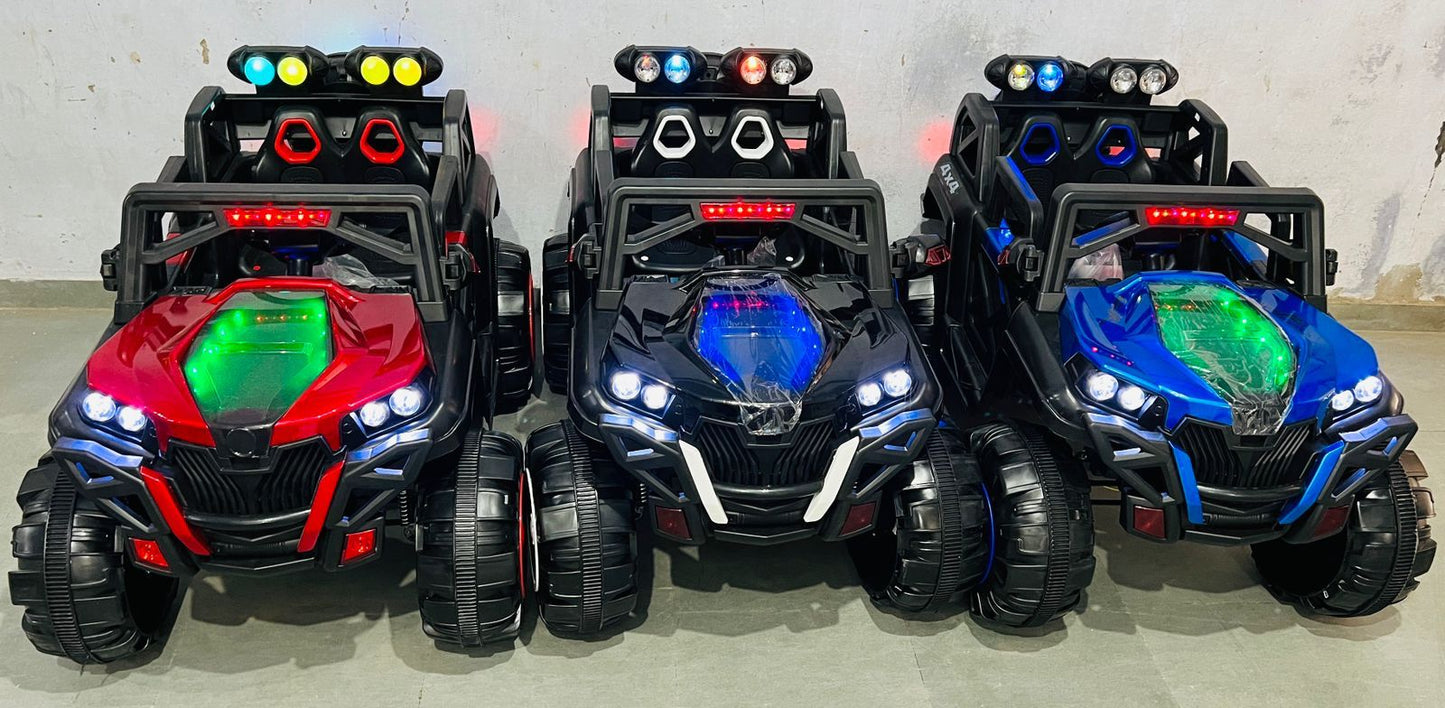 Monster Wheel 4X4 Kids Battery Operated Ride on Jeep (Red) - MRGTOYS