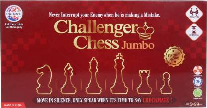 RATNA'S Challenger chess Jumbo.Develop Strategy Building and Concentration with this amazing jumbo chess set Strategy & War Games Board Game