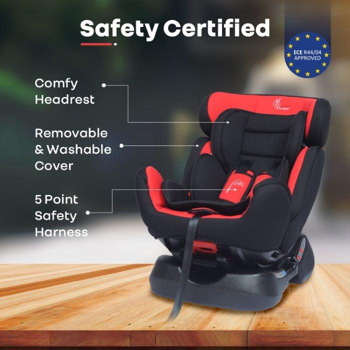R for Rabbit Jack N Jill Grand Baby Car Seat for 0 to 7 Years, 3 Position Recline, 5-Point Safety Harness, Washable Seat Cushion, Certified Safety