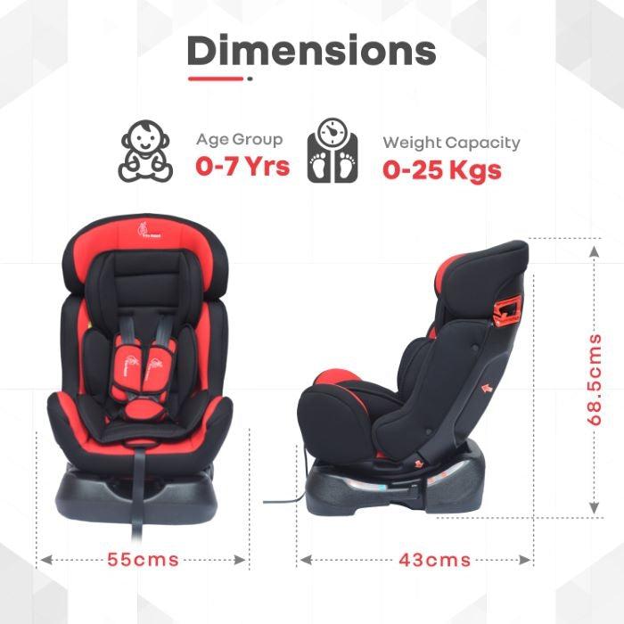 R for Rabbit Jack N Jill Grand Baby Car Seat for 0 to 7 Years, 3 Position Recline, 5-Point Safety Harness, Washable Seat Cushion, Certified Safety