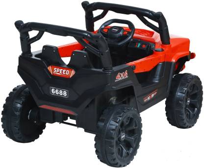 12V Electric Ride On Jeep For Kids With Remote Control, Music Light 1-5 Yrs Jeep Battery Operated Ride On (Red) - MRGTOYS