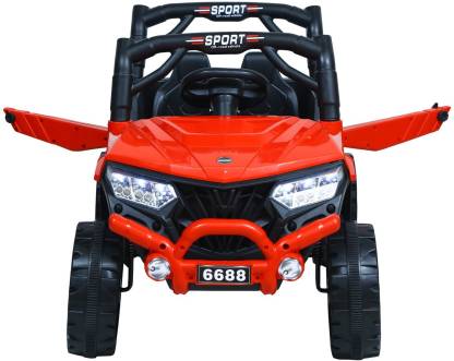 12V Electric Ride On Jeep For Kids With Remote Control, Music Light 1-5 Yrs Jeep Battery Operated Ride On (Red) - MRGTOYS