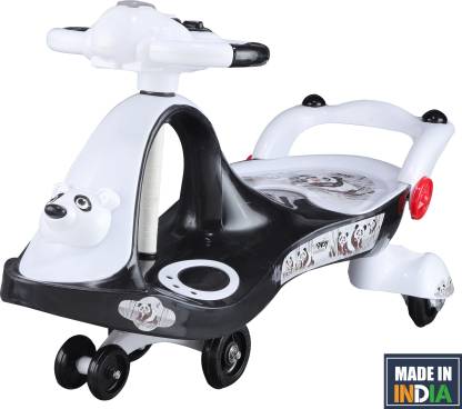 PLAYTOOL Panda Car with Back Support Rideons & Wagons Non Battery Operated Ride On (Black, White)