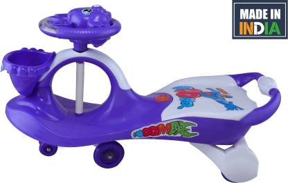 PLAYTOOL Boomer Swing Magic Car Ride On For Kids With Music For Joyful Ride (Blue) (Blue)