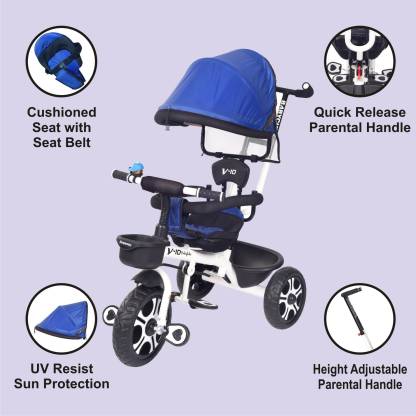 v 10 babycute Cycle for Kids, Plug and Play Baby Tricycle for 2 to 5 Year Old Children (V-10) Tricycle (Blue)