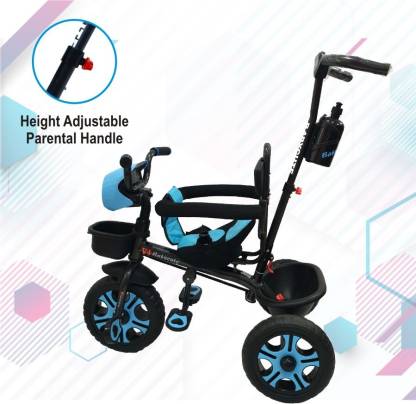 babycute BabyCute Sports Tricycle for Kids| Baby Cycle for 2-5 Years V4 DLX Tricycle (Blue) - MRGTOYS