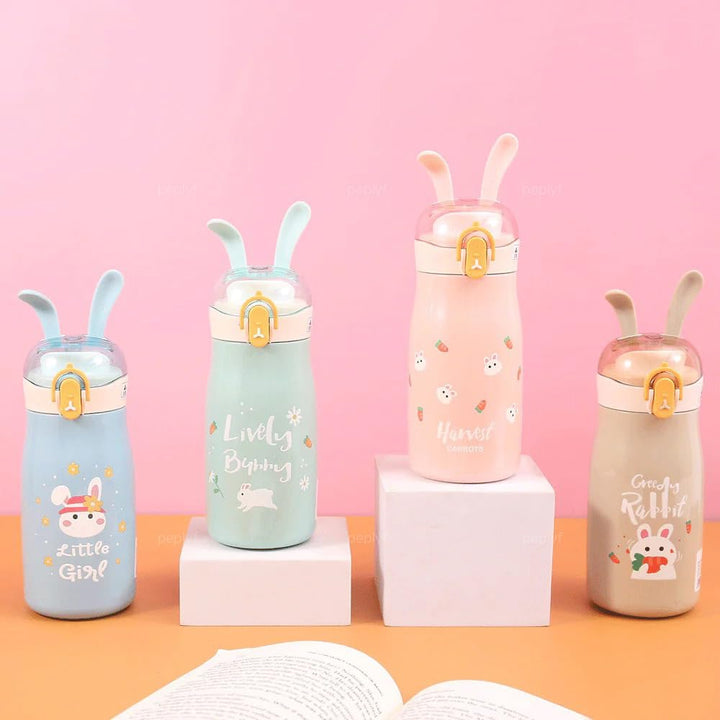 Bunny Ears Stainless Steel Water Bottle for Kids