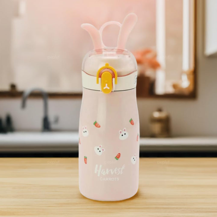 Bunny Ears Stainless Steel Water Bottle for Kids