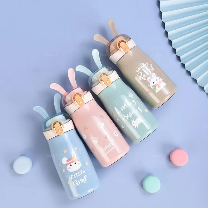 Bunny Ears Stainless Steel Water Bottle for Kids