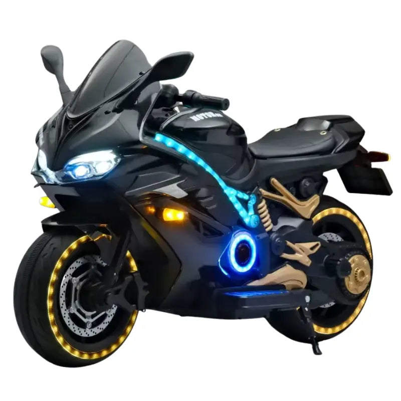 921 Premium Big Kids Bike | Longest Ride-On with Wheel + Body LEDs, Foldable Stand & Support Wheels | Age 2–15