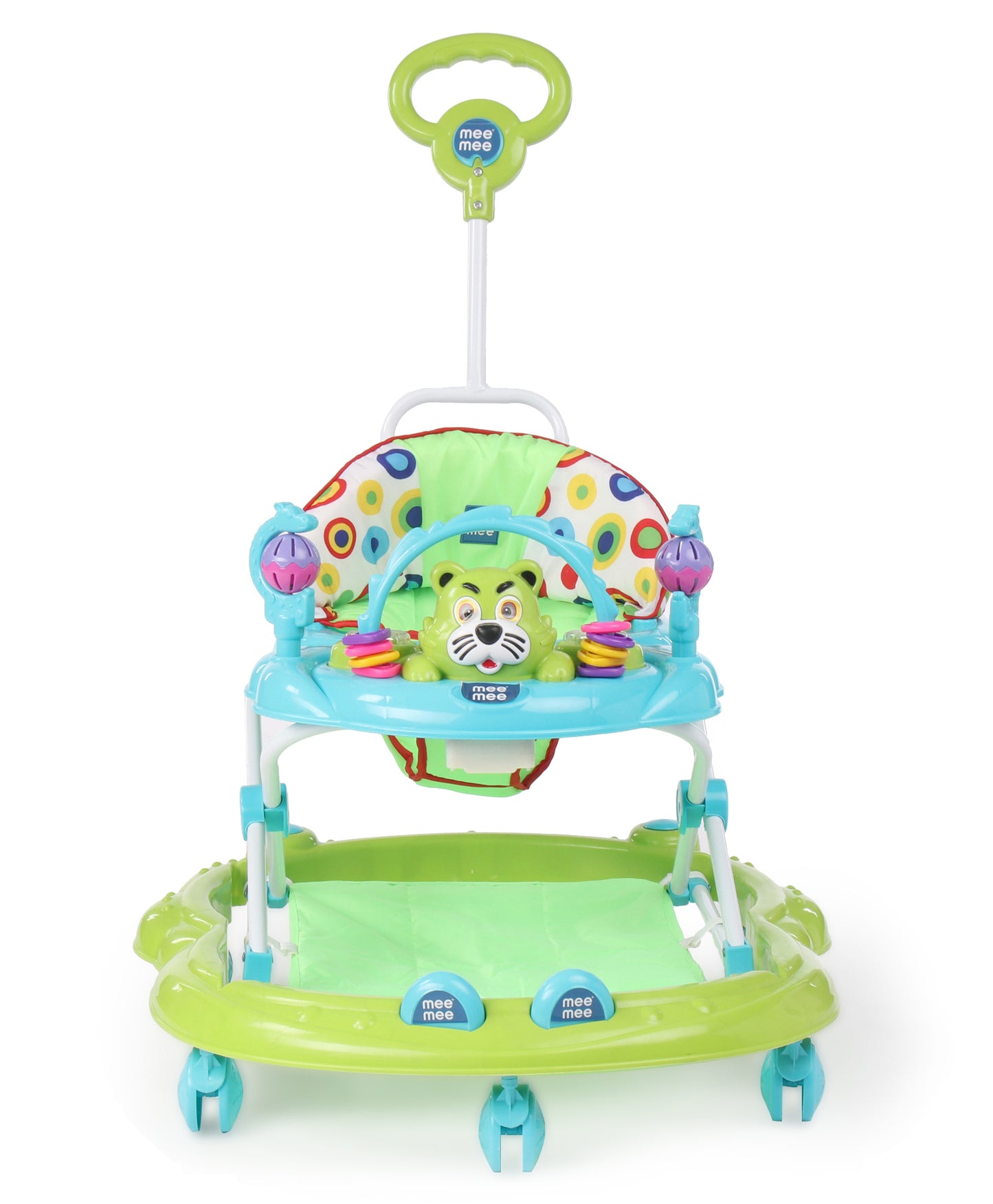 Mee Mee Baby Walker with Musical Activity Tray and Parental Handle - Blue