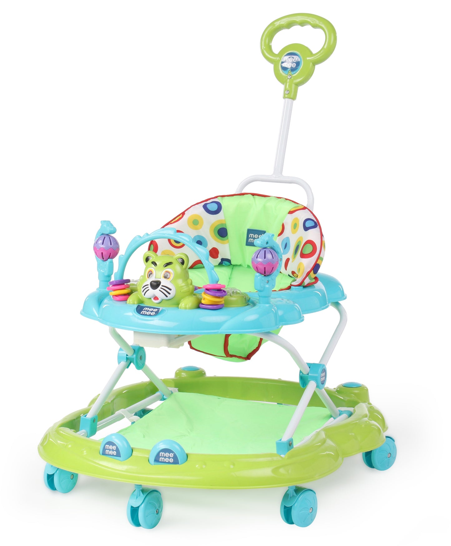 Mee Mee Baby Walker with Musical Activity Tray and Parental Handle - Blue