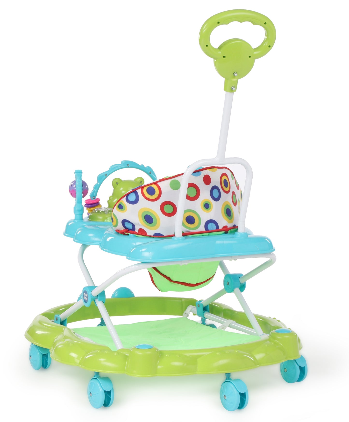 Mee Mee Baby Walker with Musical Activity Tray and Parental Handle - Blue