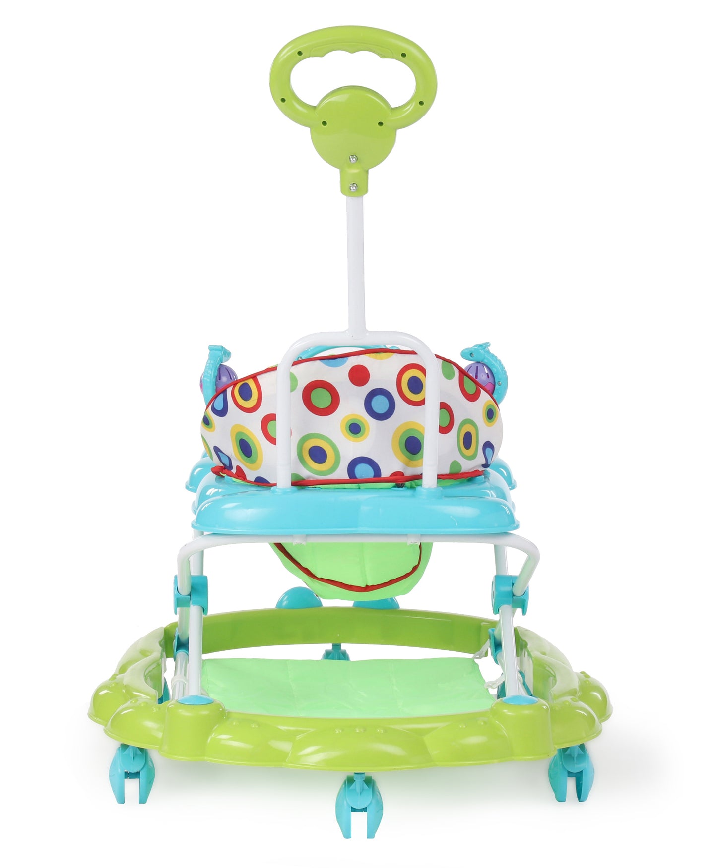 Mee Mee Baby Walker with Musical Activity Tray and Parental Handle - Blue