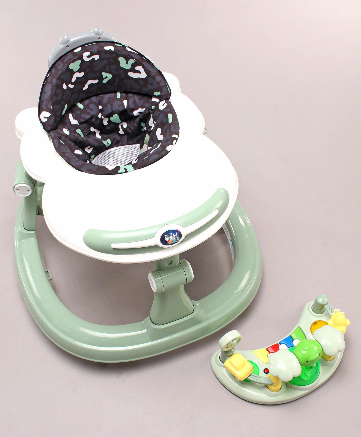 Steelbird Musical Baby Walker with Fun & Learning - Green
