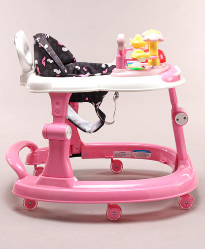 Steelbird Musical Baby Walker with Fun & Learning -Pink