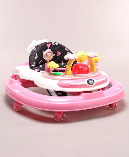 Steelbird Musical Baby Walker with Fun & Learning -Pink