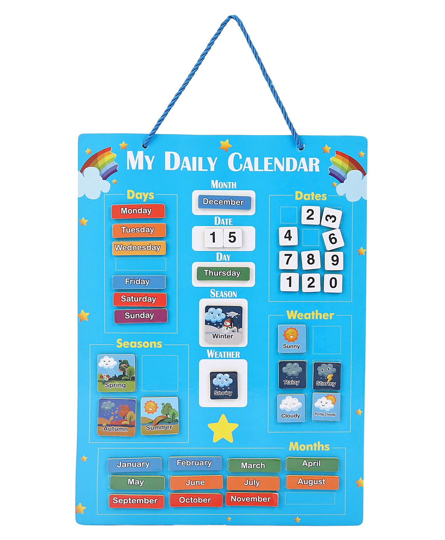 Ekta 2 in 1 My Daily Magnetic Calendar - Multicolor