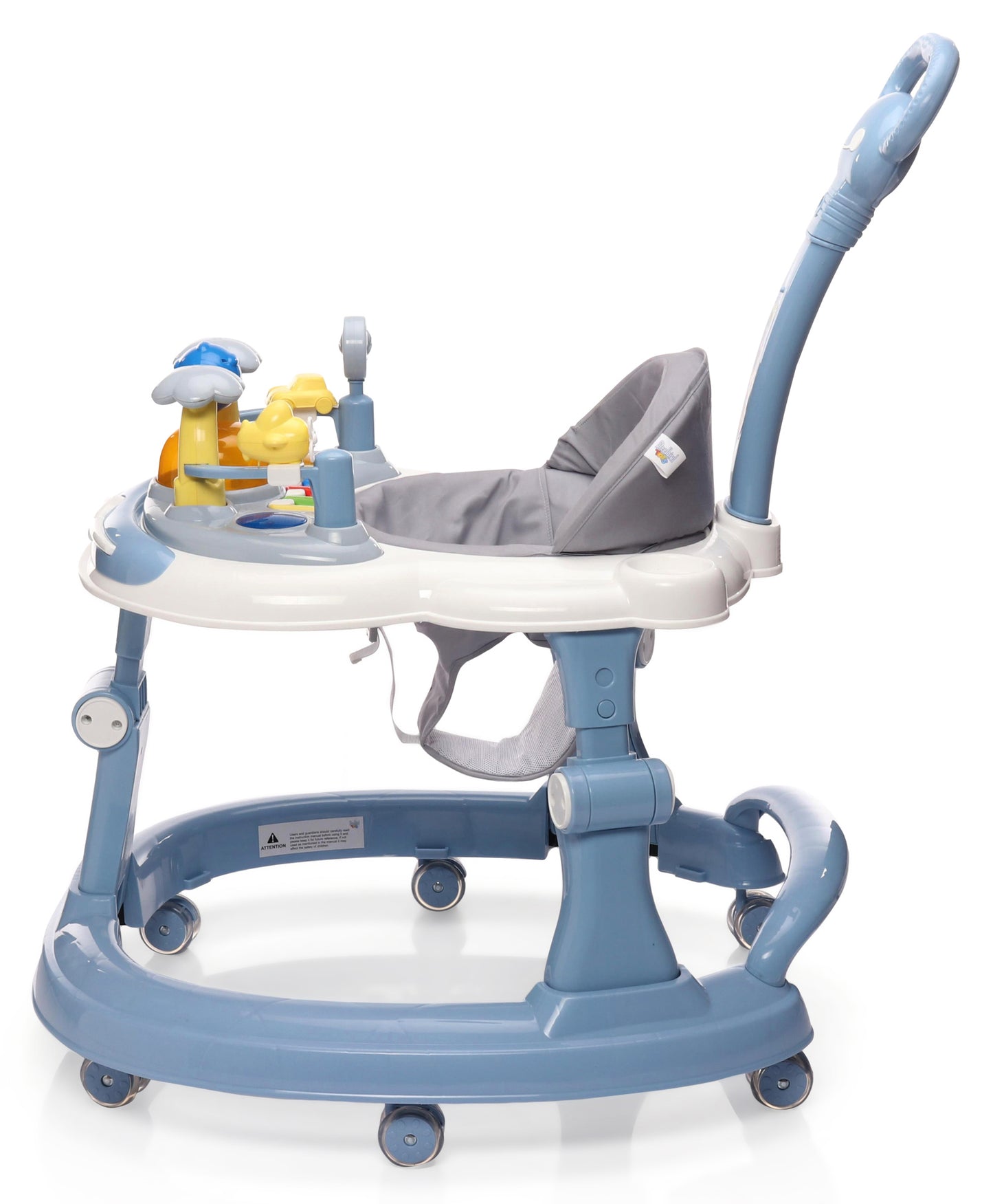 Steelbird Baby Walker with Parental Handle and Toy Bar - Blue