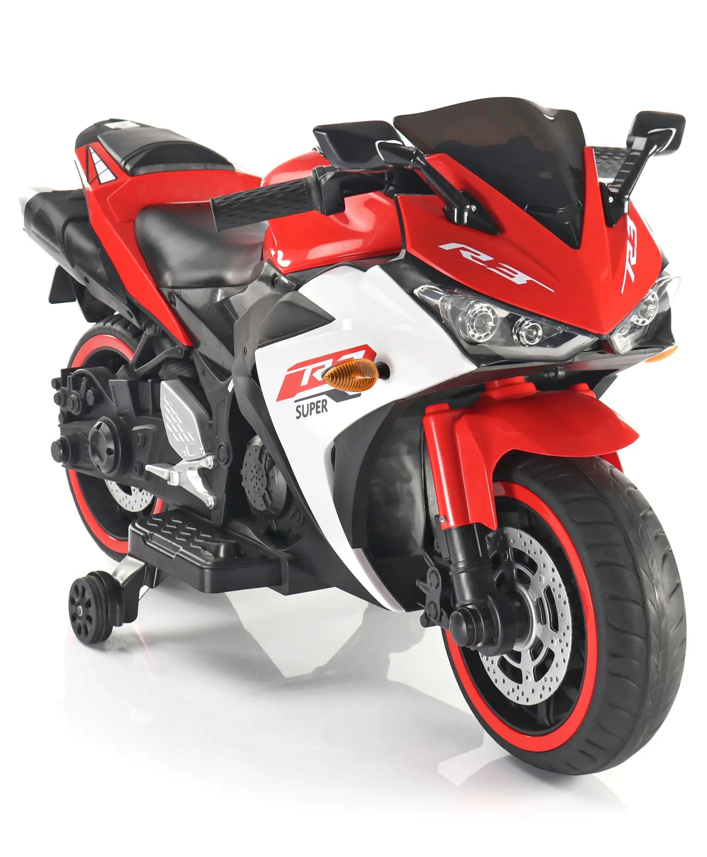 12V Yamaha R3 Kids Battery Operated Ride On Bike with Hand Racing/Foot Brake/Lighting Wheels