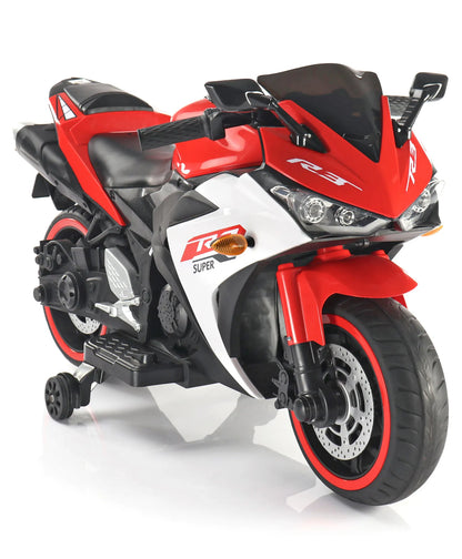 12V Yamaha R3 Kids Battery Operated Ride On Bike with Hand Racing/Foot Brake/Lighting Wheels