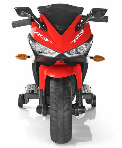 12V Yamaha R3 Kids Battery Operated Ride On Bike with Hand Racing/Foot Brake/Lighting Wheels
