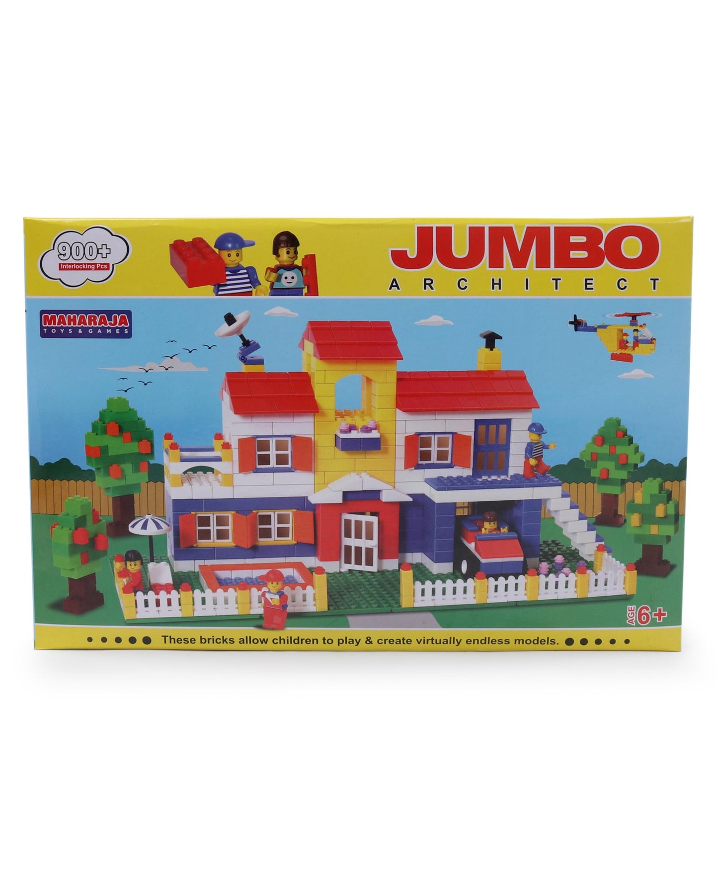 Ratnas Jumbo Architect Building Blocks Set Multicolour - 900+ Blocks