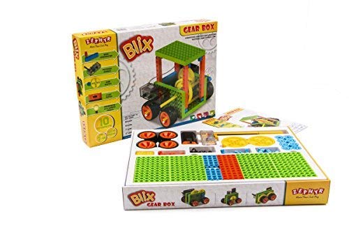 MECHANIX Blix Gear Box Construction Set (Multicolour), Construction Toy,Science Kit, Building Blocks, DIY Toy, Boys & Girls 7+