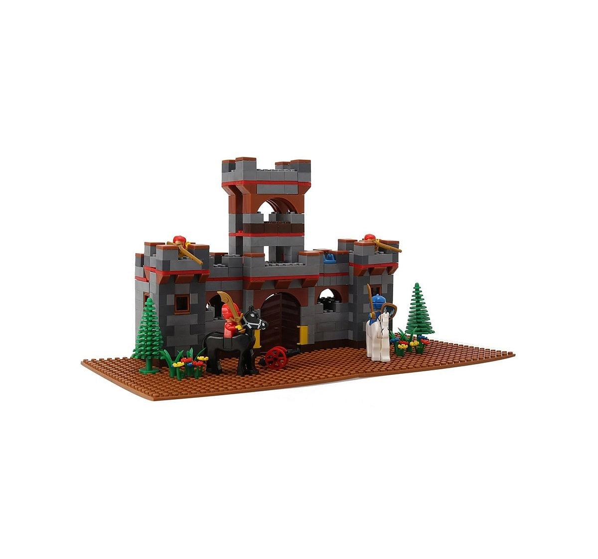 Peacock Castle set with Warriors Smart Block Multicolor set No 2121 Non-toxic and Safe  (Multicolor)