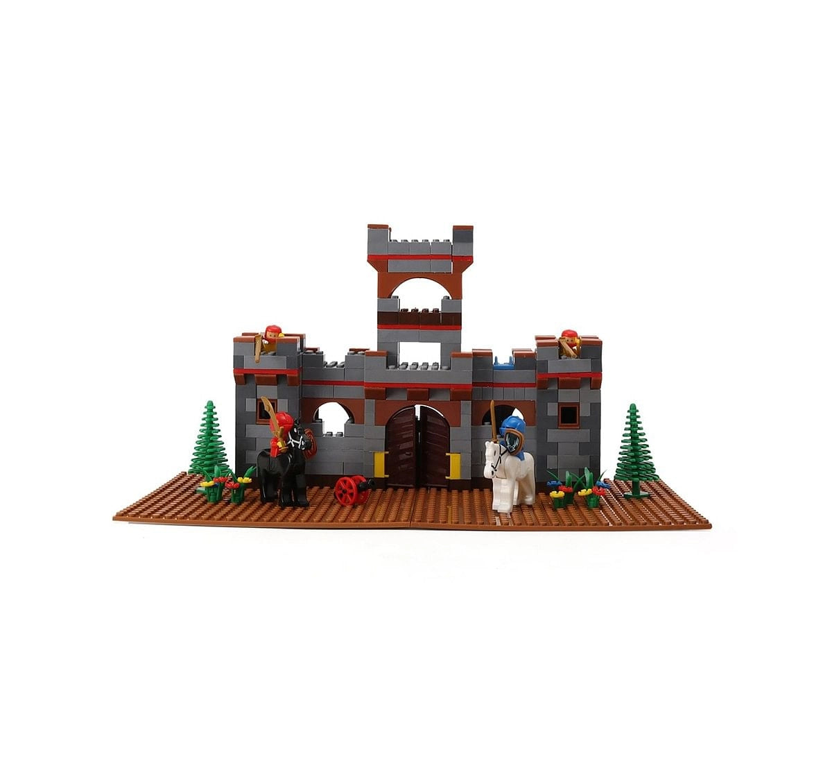 Peacock Castle set with Warriors Smart Block Multicolor set No 2121 Non-toxic and Safe  (Multicolor)