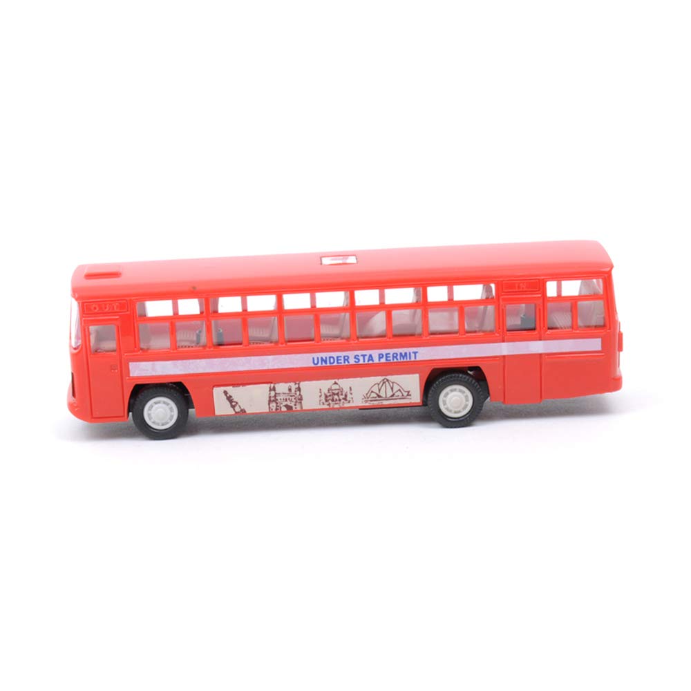 Centy Toys Plastic Pull Back City Bus, 1 Pull Back Bus, multicolor - MRGTOYS
